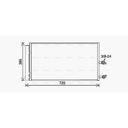 AVA AC Condenser AVA QUALITY COOLING VO5194D OE Ref 31439826
