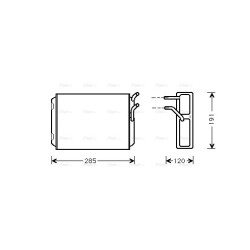 Heater Matrix AVA QUALITY COOLING VO6096 OE Ref 1307236