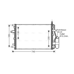 AVA AC Condenser AVA QUALITY COOLING VOA5158D OE Ref 8683523