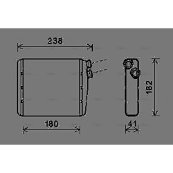 AVA Heater Matrix AVA QUALITY COOLING VOA6163 OE Ref LR002632