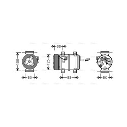 AC Compressor AVA QUALITY COOLING VOAK120 OE Ref 30613422