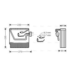 AVA AC Evaporator AVA QUALITY COOLING VOV111 OE Ref 30614036
