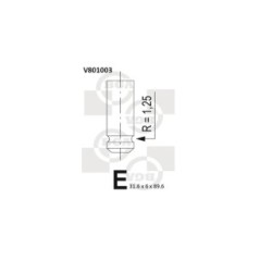 Intake Valve BGA V801003 OE Ref LGH10064