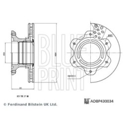 Brake Disc BLUE PRINT ADBP430034 OE Ref 905 420 00 72 BLUE PRINT