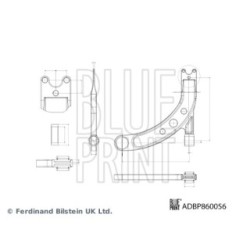 Wheel Suspension Control trailing Arm BLUE PRINT ADBP860056 OE Ref 54500-1R000 BLUE PRINT