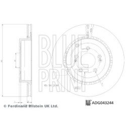 Brake Disc BLUE PRINT ADG043244 OE Ref 58411-J5500