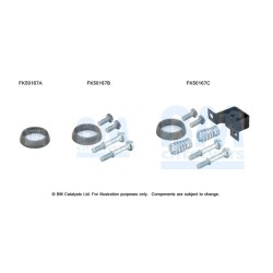 Exhaust Pipe Fitting Kit BM CATALYSTS FK50167 BM CATALYSTS