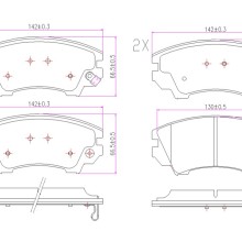 Disc Brake Pad Set BOGAP L8210141 OE Ref 13237751 BOGAP