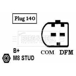 Alternator BORG & BECK BBA2421 OE Ref 0131540002 BORG & BECK