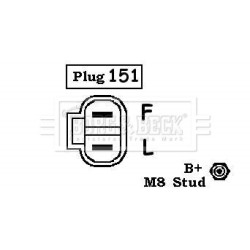 Alternator BORG & BECK BBA2494 OE Ref 897369-5070 BORG & BECK