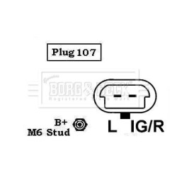 Alternator BORG & BECK BBA2536 OE Ref 219235