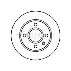 Brake Disc BORG & BECK BBD4025 OE Ref 1019604