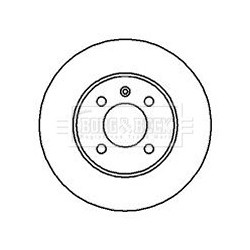 Brake Disc BORG & BECK BBD4037 OE Ref 357615301