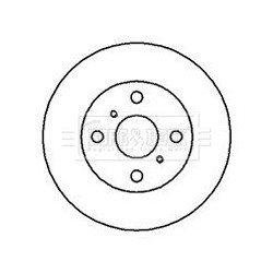 Brake Disc BORG & BECK BBD4039 OE Ref 4351212260