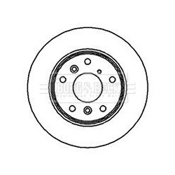 Brake Disc BORG & BECK BBD4057 OE Ref D9221125A