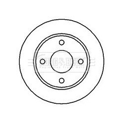 Brake Disc BORG & BECK BBD4077 OE Ref 1013581
