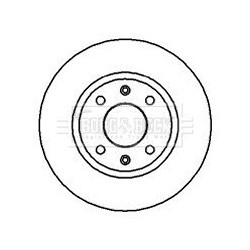 Brake Disc BORG & BECK BBD4078 OE Ref 1613191280