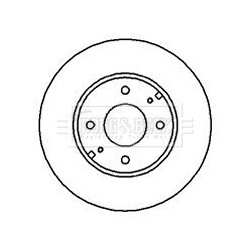 Brake Disc BORG & BECK BBD4132 OE Ref MB818027
