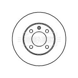 Brake Disc BORG & BECK BBD4168 OE Ref 321615301B