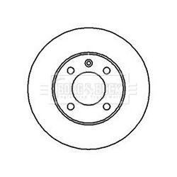 Brake Disc BORG & BECK BBD4174 OE Ref 171615301V