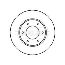 Brake Disc BORG & BECK BBD4176 OE Ref 4351226160