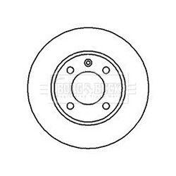 Brake Disc BORG & BECK BBD4180 OE Ref 811615301B
