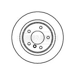 Brake Disc BORG & BECK BBD4184 OE Ref 34211165563