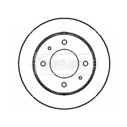 Brake Disc BORG & BECK BBD4188 OE Ref 5841129300