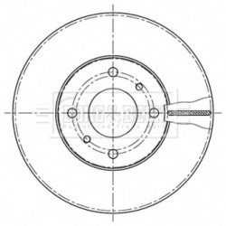 Brake Disc BORG & BECK BBD4232 OE Ref 402062F501