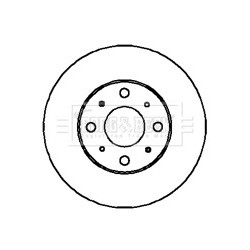 Brake Disc BORG & BECK BBD4332 OE Ref 45251S1AG00