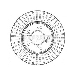 Brake Disc BORG & BECK BBD4333 OE Ref 45251-S7A-E10