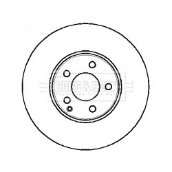 Brake Disc BORG & BECK BBD4344 OE Ref 211421091264