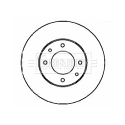 Brake Disc BORG & BECK BBD4347 OE Ref 5171238100
