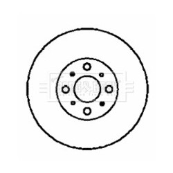 Brake Disc BORG & BECK BBD4349 OE Ref 45251SAAG00