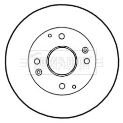 Brake Disc BORG & BECK BBD4350 OE Ref 42510S1AE10
