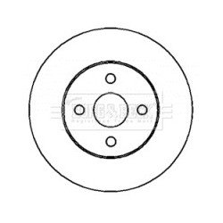 Brake Disc BORG & BECK BBD4377 OE Ref 43512-47020