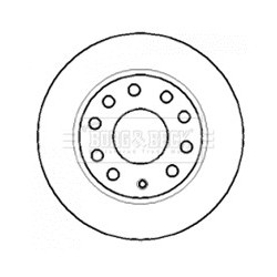 Brake Disc BORG & BECK BBD4382 OE Ref 1K0615601K