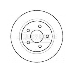 Brake Disc BORG & BECK BBD4403 OE Ref 1361300