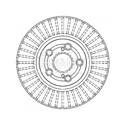 Brake Disc BORG & BECK BBD4458 OE Ref 4351205040