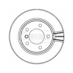 Brake Disc BORG & BECK BBD4463 OE Ref 34116854996