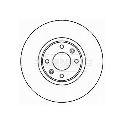 Brake Disc BORG & BECK BBD4468 OE Ref 16 188 595 80