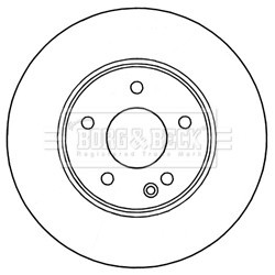 Brake Disc BORG & BECK BBD4470 OE Ref 203421051264