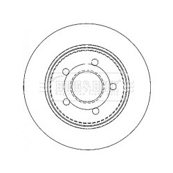 Brake Disc BORG & BECK BBD4476 OE Ref 1223543