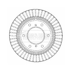 Brake Disc BORG & BECK BBD4480 OE Ref MR418067