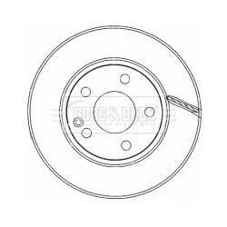 Brake Disc BORG & BECK BBD4485 OE Ref 1694210812