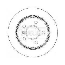 Brake Disc BORG & BECK BBD4487 OE Ref 1694230312