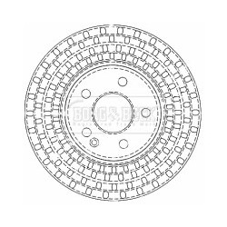 Brake Disc BORG & BECK BBD4488 OE Ref 447421051207