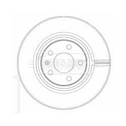 Brake Disc BORG & BECK BBD4509 OE Ref 4F0 615 301 D