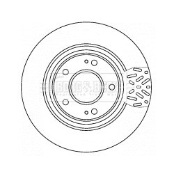 Brake Disc BORG & BECK BBD4521 OE Ref MN116981