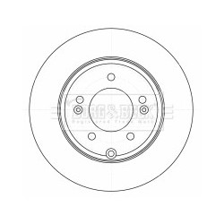 Brake Disc BORG & BECK BBD4525 OE Ref 584113K110